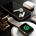 Elegant Modern Decorative Ornament Set With Gold Metallic Elements And Desktop Accessories