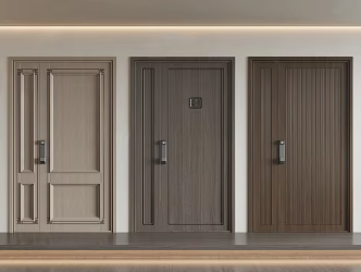 New Chinese-style entrance door security door 3d model