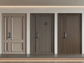 New Chinese-style entrance door security door 3d model