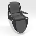 Modern Stylish Recliner Chair With Black Cushion And White Curved Base For Comfortable Relaxation
