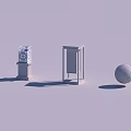 Chinese landscape lamp 3d model