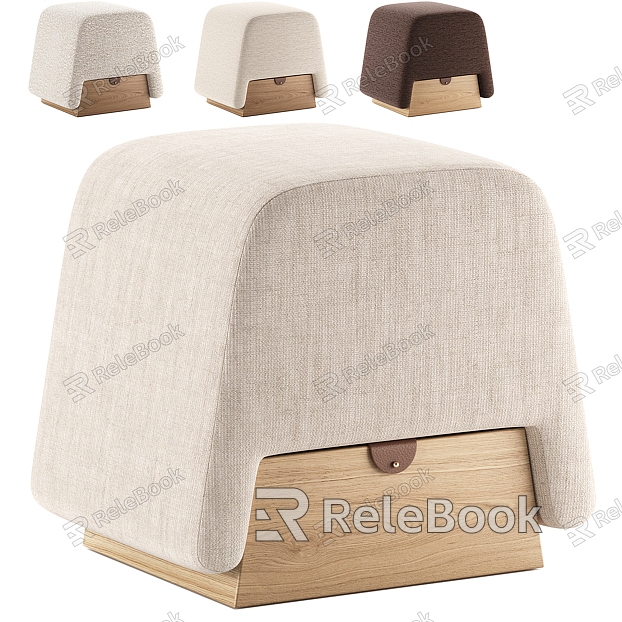 Quiet Style Makeup Stool Shoe Changing Stool Sofa Stool Low Stool model