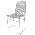 Woven Rattan Dining Chair With Modern Metal Legs And Minimalist Design