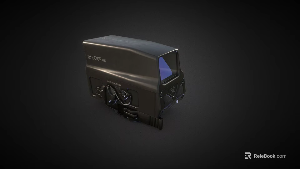 Tactical Black Weapon Featuring W KUSA Branding Multiple Components Control Panel And Sight 3d model 