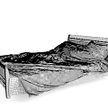 Comfortable Double Bed with Wooden Woven Headboard Patterned Quilt and White Pillow