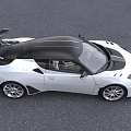 Lotus White Sports Car With Black Roof Sleek Design And Aerodynamic Features