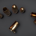 9mm bullet shell warhead 3d model