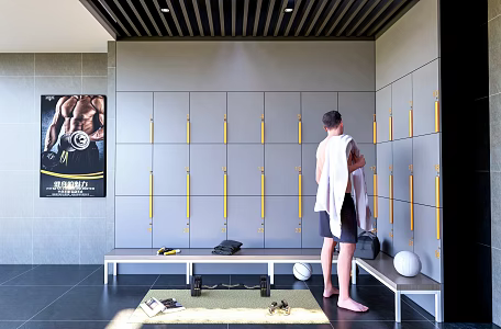 Modern Locker Gym Locker 3d model