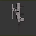 Detailed White Military Weapon Machine Gun Model With Mount And Ammunition Belt