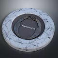 Rosalucier Decorative Weapon Featuring Circular Marble Texture Laurel Wreath And Feather Design