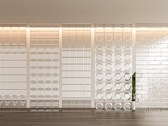 glass partition glass brick partition screen changhong glass partition water ripple glass partition crystal glass art partition 3d model