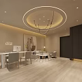 Elegant Modern Beauty Salon Interior With Comfortable Chairs Decorative Plants And Lighting