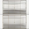 Modern Sliding Glass Doors with Textured Surfaces and Metal Frames for Interior