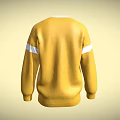 Yellow Sweater With White Stripes On Sleeves And NOWHERE Text On Front