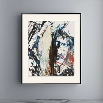 Modern abstract painting decorative hanging painting 3d model