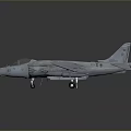 Detailed Military Jet Fighter Model With Gray Paint Weapon Mounts Cockpit And Landing Gear