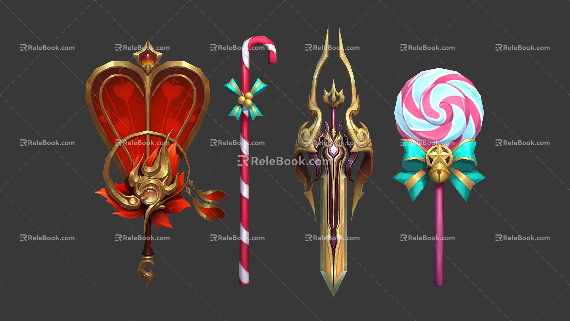 Lollipop Fairy Wand Magic Wand Magic Wand Magic Weapon Hand-painted Weapon 3d model