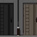 Modern security door 3d model