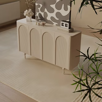 Modern Entrance Cabinet 3d model
