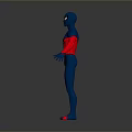 Spider Man Costume 3D Model With Blue Red Suit And Chest Spider Logo
