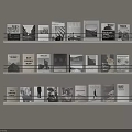White Bookshelf With Three Shelves Neatly Arranged Black And White Cover Books