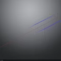 3D Structural Framework Model With Red Blue Yellow Lines And Geometric Nodes