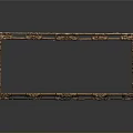 Golden Ornate Picture Frame With Intricate Carvings And Classic Design