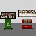 Self service Commercial Ordering Kiosks With Digital Menu Display And Colorful Stands