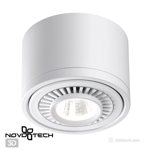 Sleek White Modern Downlight Spotlight With LED Lighting And Slim Design 3d model 