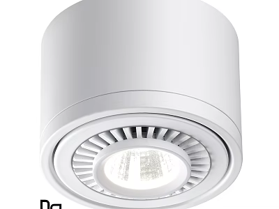 Sleek White Modern Downlight Spotlight With LED Lighting And Slim Design 3d model