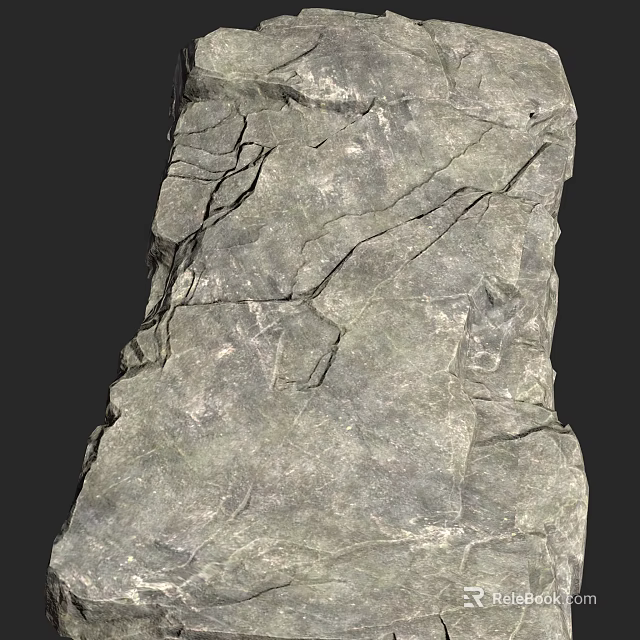 Rural Landscape Featuring Rough Rock With Natural Cracks And Textures 3d model 