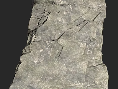 Rural Landscape Featuring Rough Rock With Natural Cracks And Textures 3d model