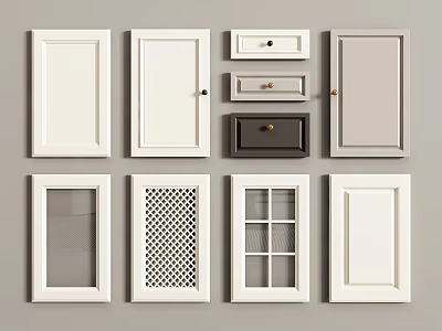 Variety Of Cabinet Door Designs For Kitchen 3d model