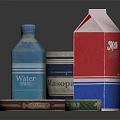 Food Storage Containers With Water Bottle Silver Can Red Box And Lids
