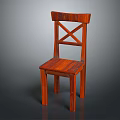 Classic Wooden Chair With Cross Back Design And Solid Wood Structure