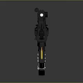 Detailed Black Tactical Rifle With Magazines And Bullets On Studio