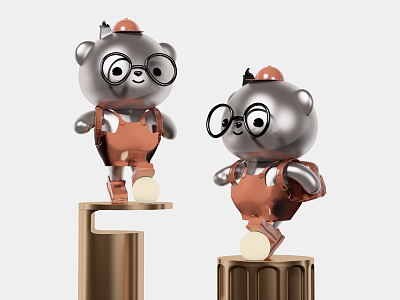 Modern Sculpture Bear Doll Sculpture 3d model