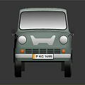 Light Green Vintage Small Pickup Truck 3D Model With Classic Design