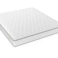 White Mattress With Honeycomb Quilted Design And Stitched Edges For Comfort