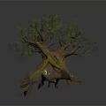 Arbor Tree With Shiny Crystal Branches And Unique Root Structure 3d model