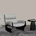 Middle Ancient Leisure Chair Middle Ancient Leisure Chair Single Chair Middle Ancient Floor Lamp Middle Ancient Carpet 3d model