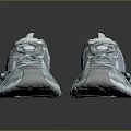 Light Blue And Gray Casual Sneakers With Mesh Design And Modern Look