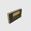 Modern Black And Gold Kitchen Cabinets With Wooden Finish And Metal Handles