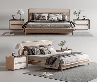 Nordic Double Bed 3d model