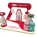Super Wings Themed Display Stand With Milk Bottle Products And Stationery Items
