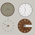 Modern clock modern wall clock combination 3d model
