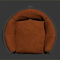 Modern Orange Upholstered Chair With Sleek Metal Frame And Soft Cushion Design
