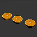 Three Bright Fresh Juicy Sliced Oranges on Black Background with Reflection