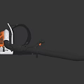 Orange And White Backpack Leaf Blower A Powerful Portable Ergonomic Household Appliance