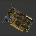 High Quality Computer Motherboard With Various Electronic Components Integrated Circuits And Expansion Interfaces 3d model